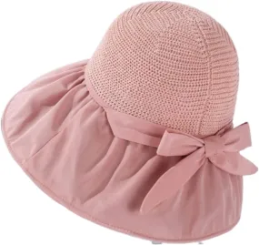 Beach Hat for Women Sun Hat Spring and Summer Sun Hat Wide-Brimmed Foldable Fisherman Hat Beach Hat Women Straw Hat