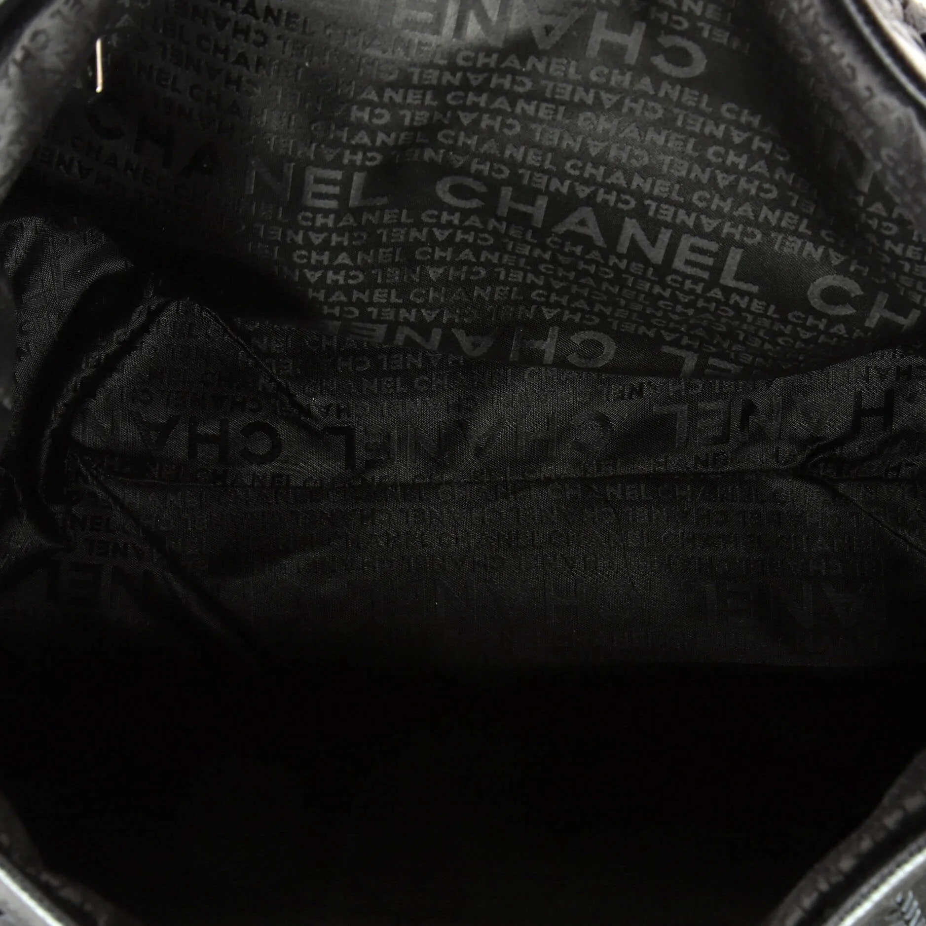Chanel Cc Charm Tote Woven Caviar Large