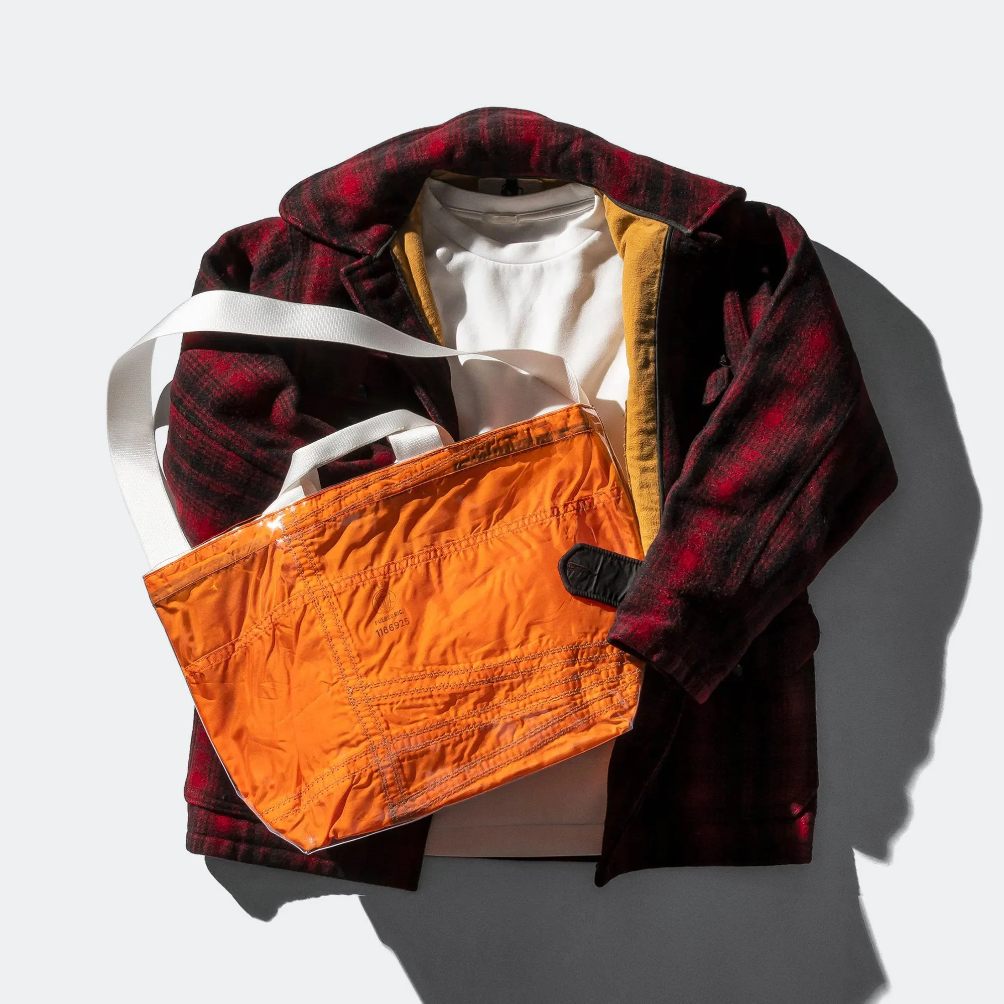 Covered Parachute Shoulder Bag - Orange