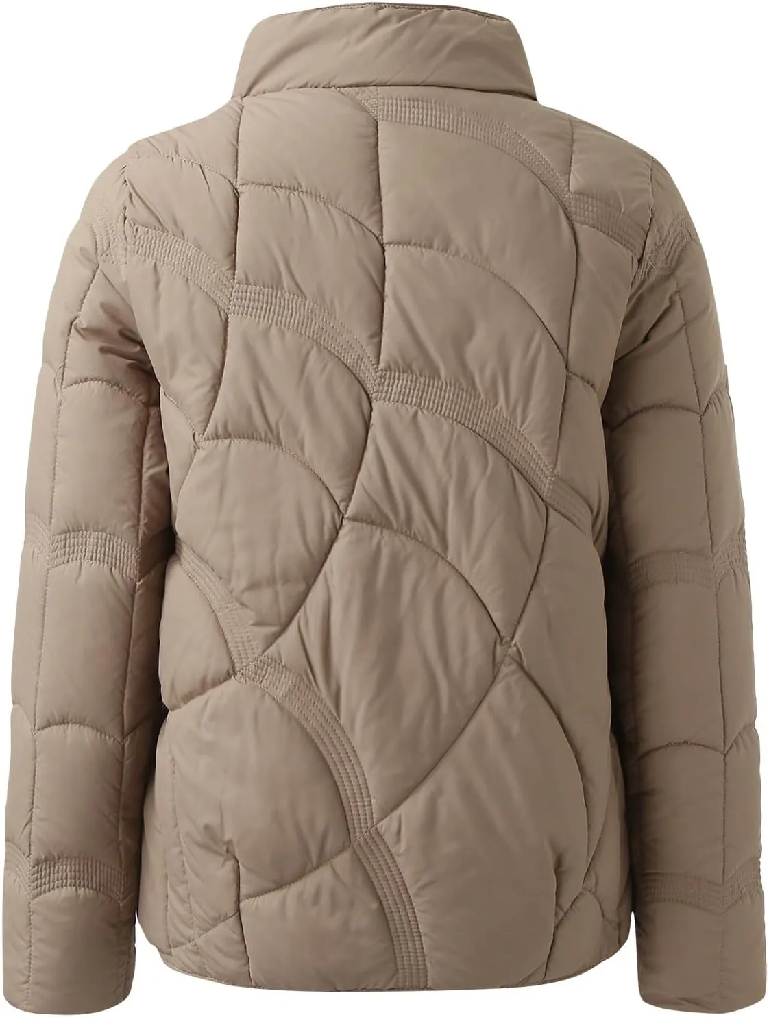 Fashion Solid Winter Button Padded Jacket for Womens Casual Loose Insulated Padded Coat Long Sleeve Pockets Overcoat