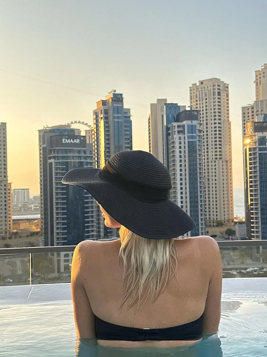 Flex Beach Sun Hat for Women Satin-Lined Rollable Removable Chin Strap UPF50 Big-Head Friendly with Travel Bag