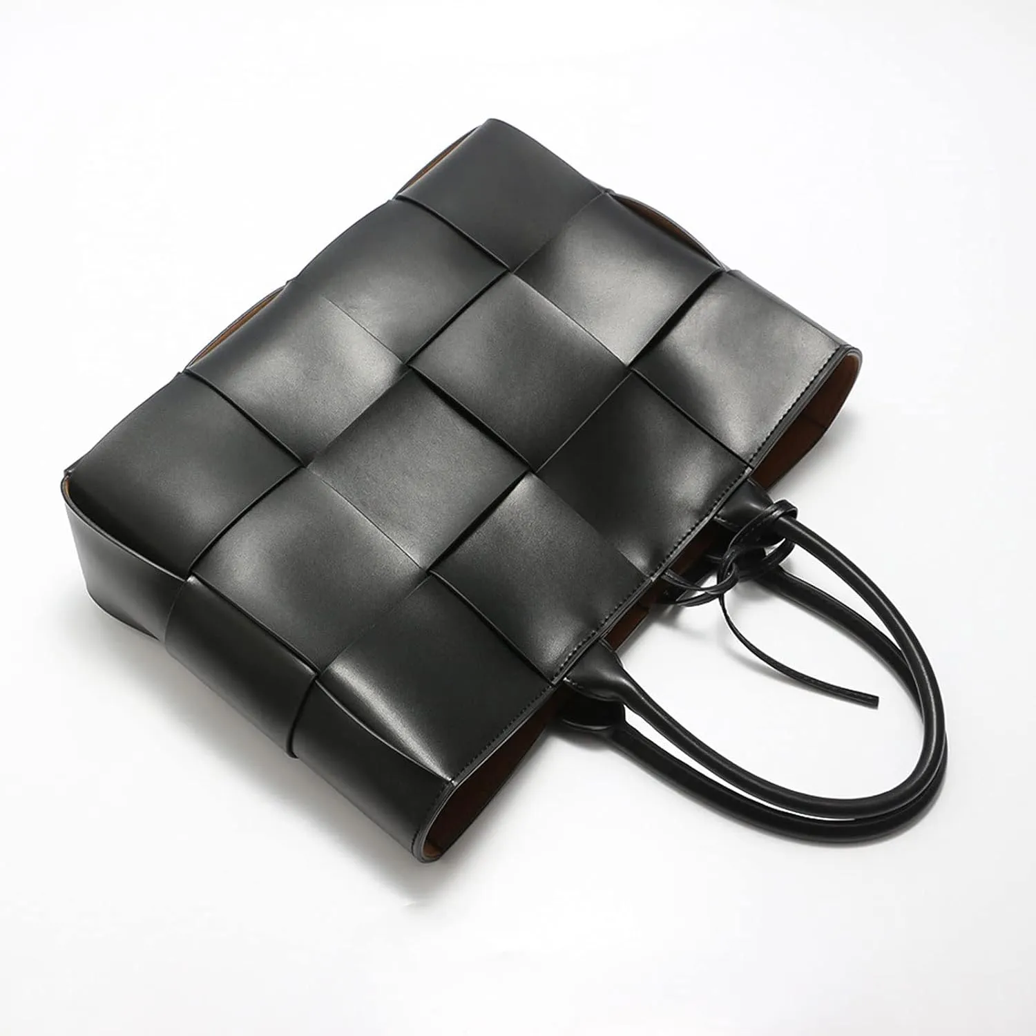 Handbags for women Simple and fashionable commuter women's bag braided cowhide solid color large-capacity handbag
