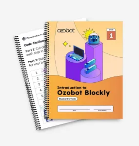 Intro to Ozobot Blockly Curriculum: Student Portfolios <br> (12 Pack)