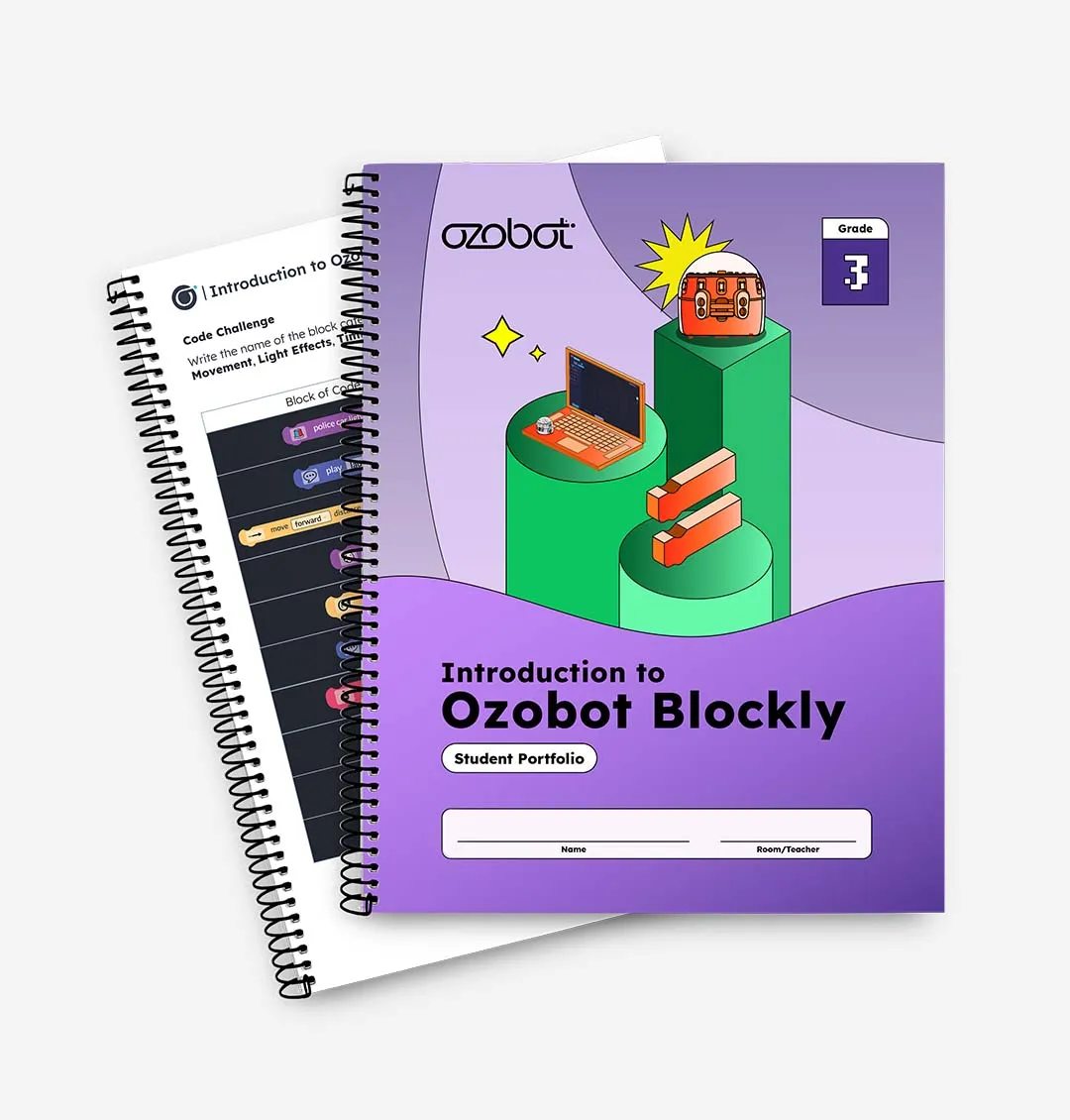 Intro to Ozobot Blockly Curriculum: Student Portfolios <br> (12 Pack)