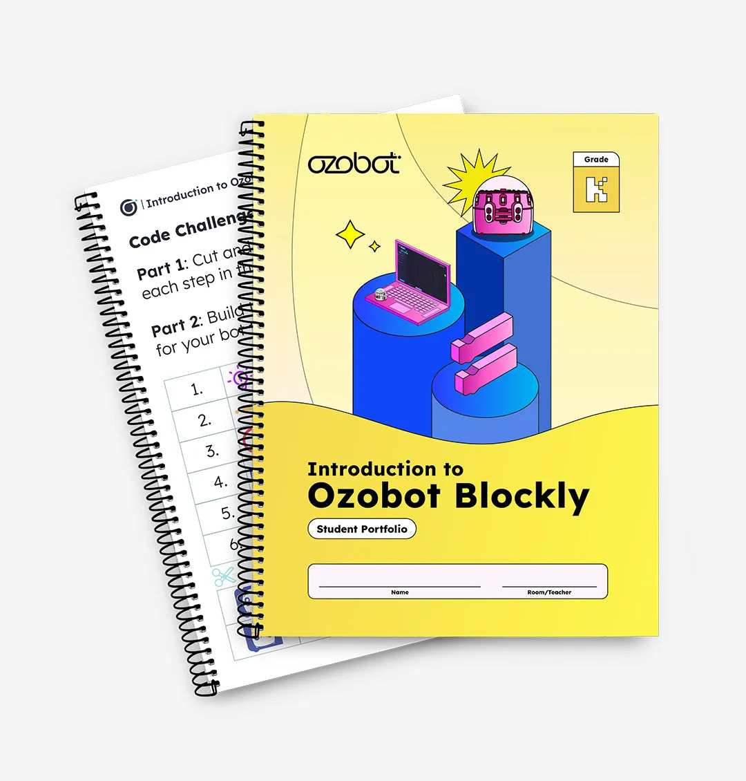 Intro to Ozobot Blockly Curriculum: Student Portfolios <br> (12 Pack)