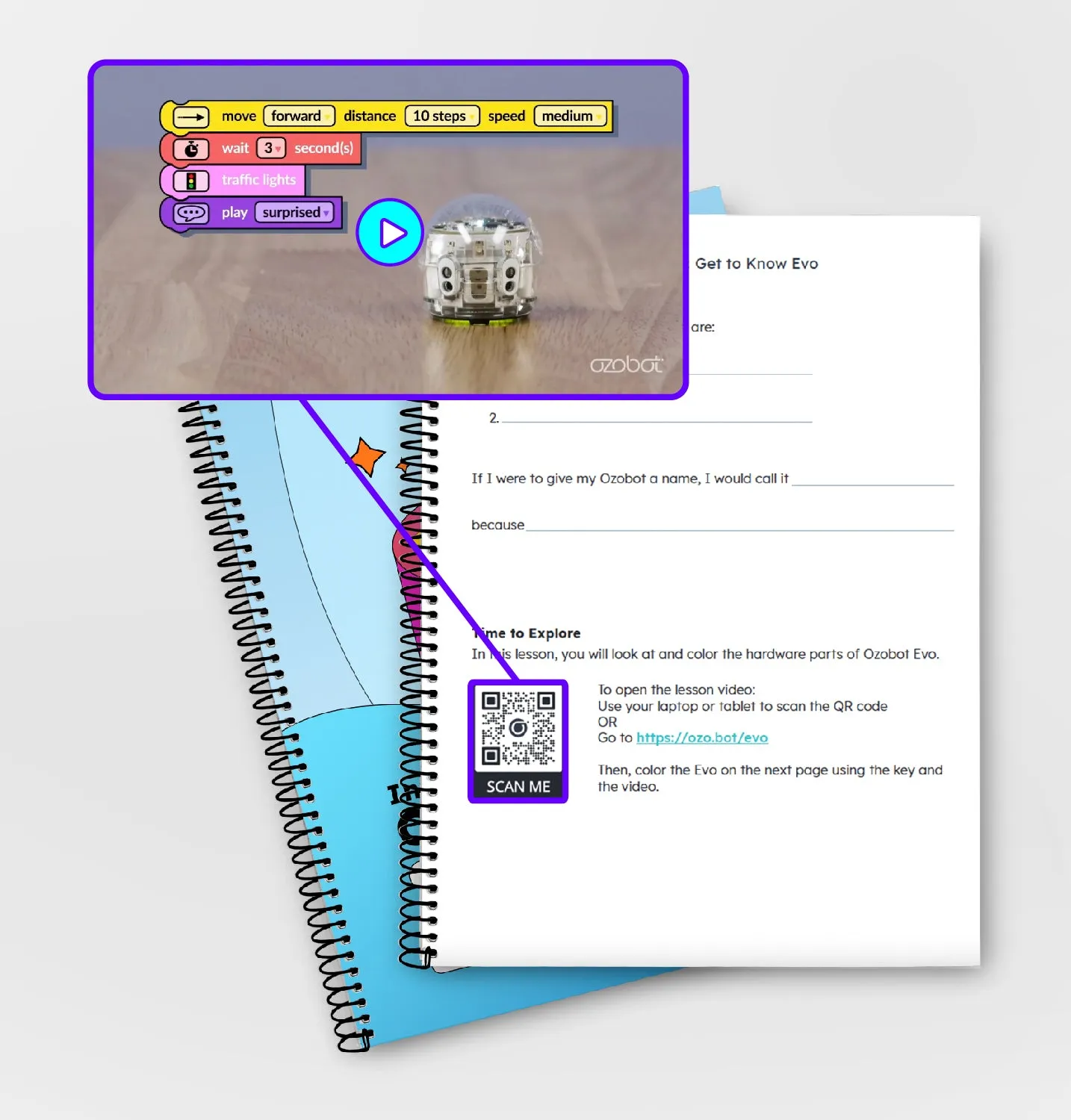 Intro to Ozobot Blockly Curriculum: Student Portfolios <br> (12 Pack)
