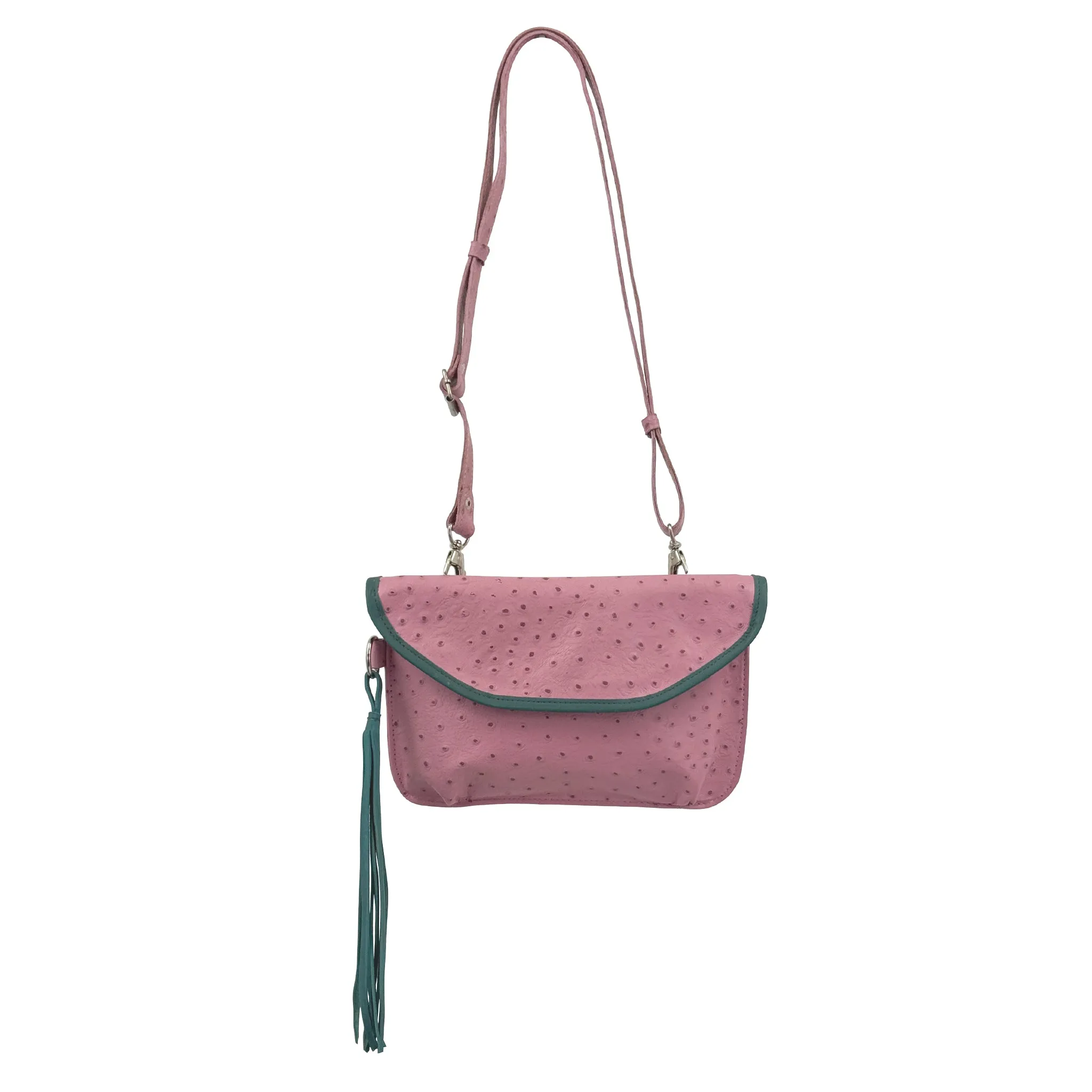 Kid's Crossbody/Clutch -Detachable Strap - Pink