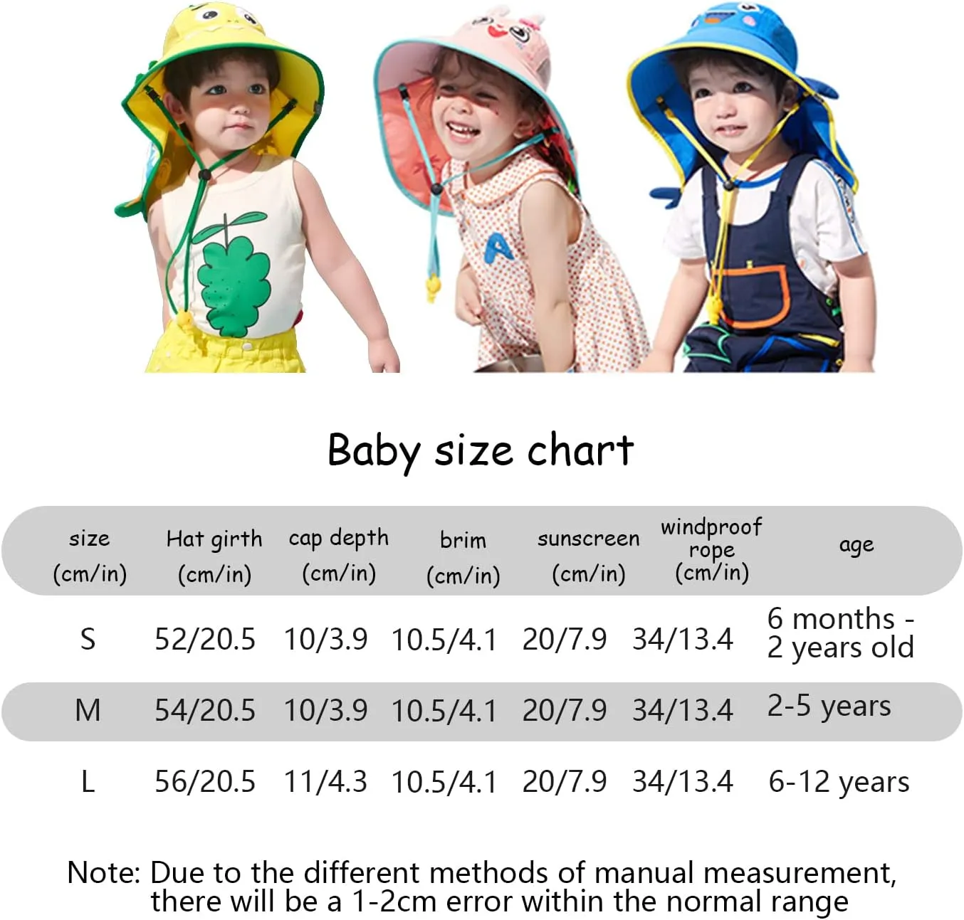 Kids Sun Hat, UPF 50  Wide Brim Sun Mesh Protection Hat for Boys and Girls, Rollable Design Beach Hats with Adjustable Chin