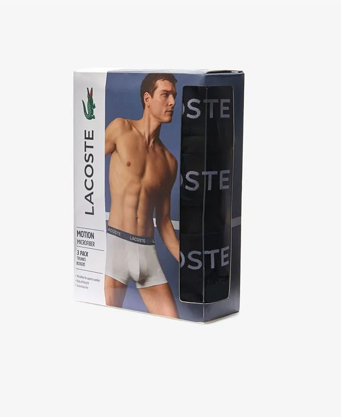 Lacoste Men's Microfiber Shorts, 3 Piece, Black