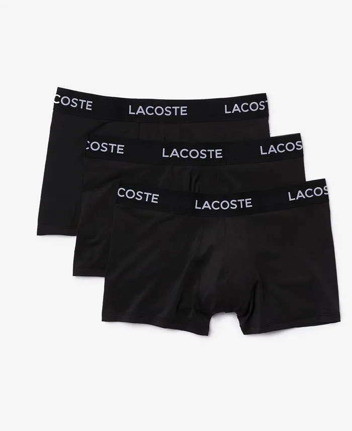 Lacoste Men's Microfiber Shorts, 3 Piece, Black