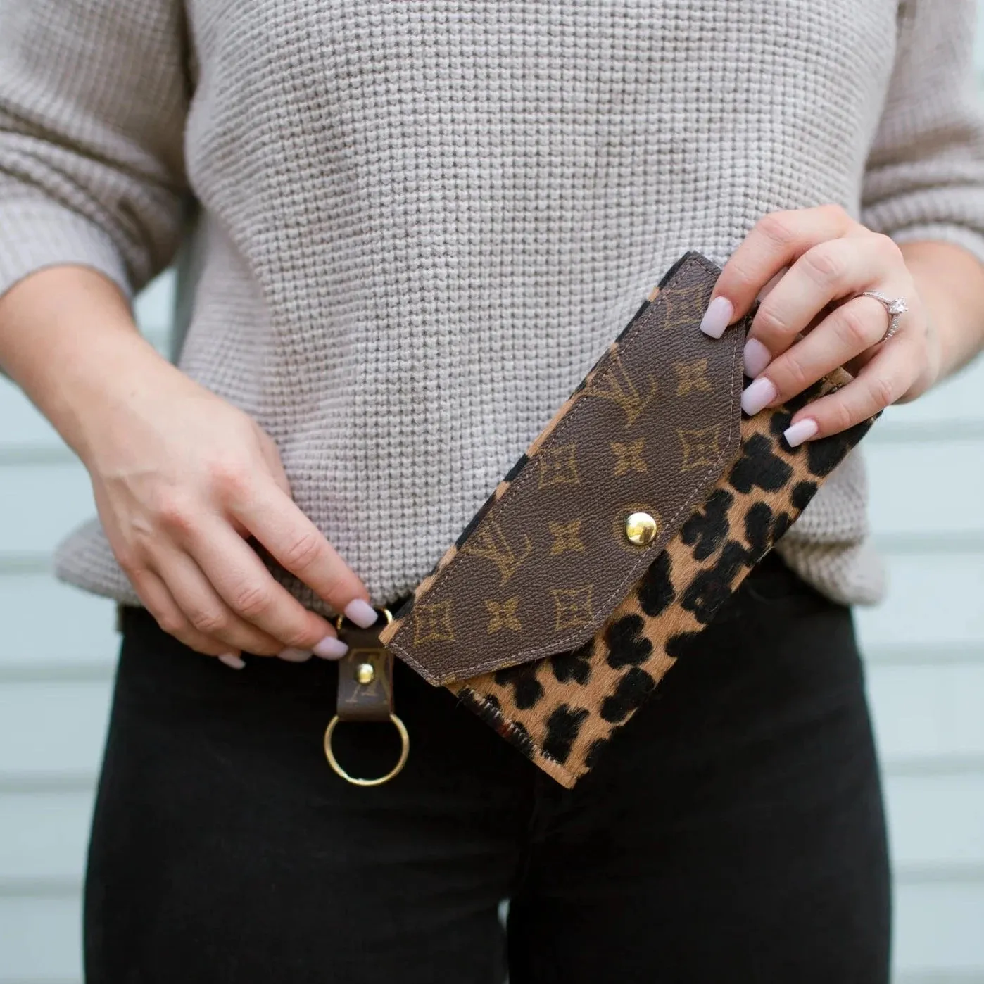 Large Wallet In Leather | Upcycled LV (Pre Made)
