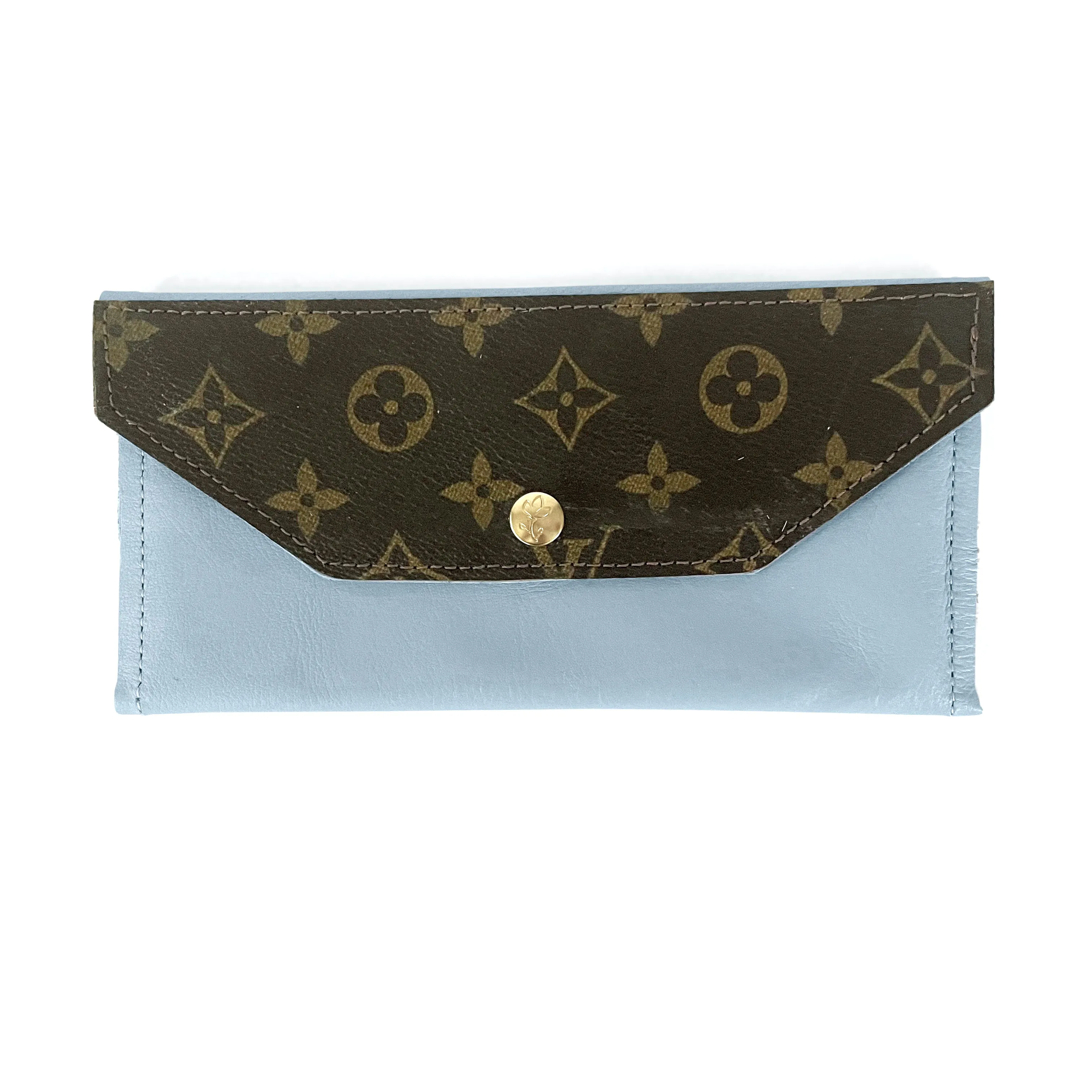 Large Wallet In Leather | Upcycled LV (Pre Made)