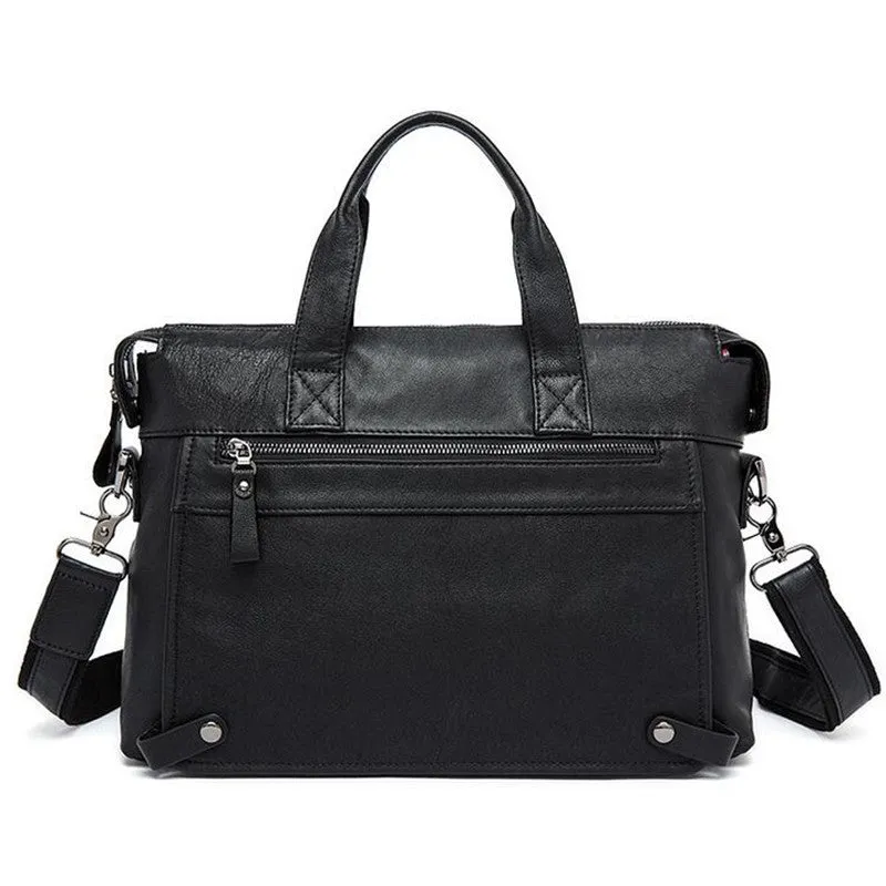 Men's Casual Genuie Leather Tote Bag
