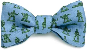 Men's Toy Soldiers/Army Men Self-Tie Silk Bow Tie Blue, Made in USA
