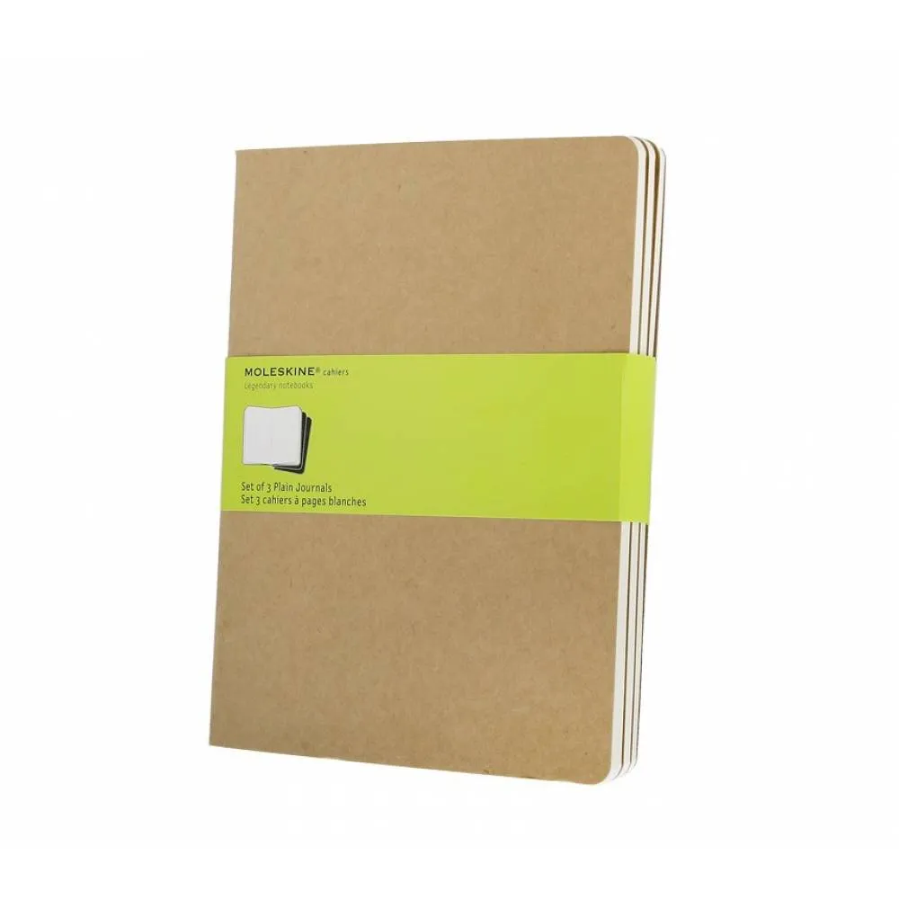 Moleskine Cashier Plain Extra Large Size Set of 3 kraft Brown