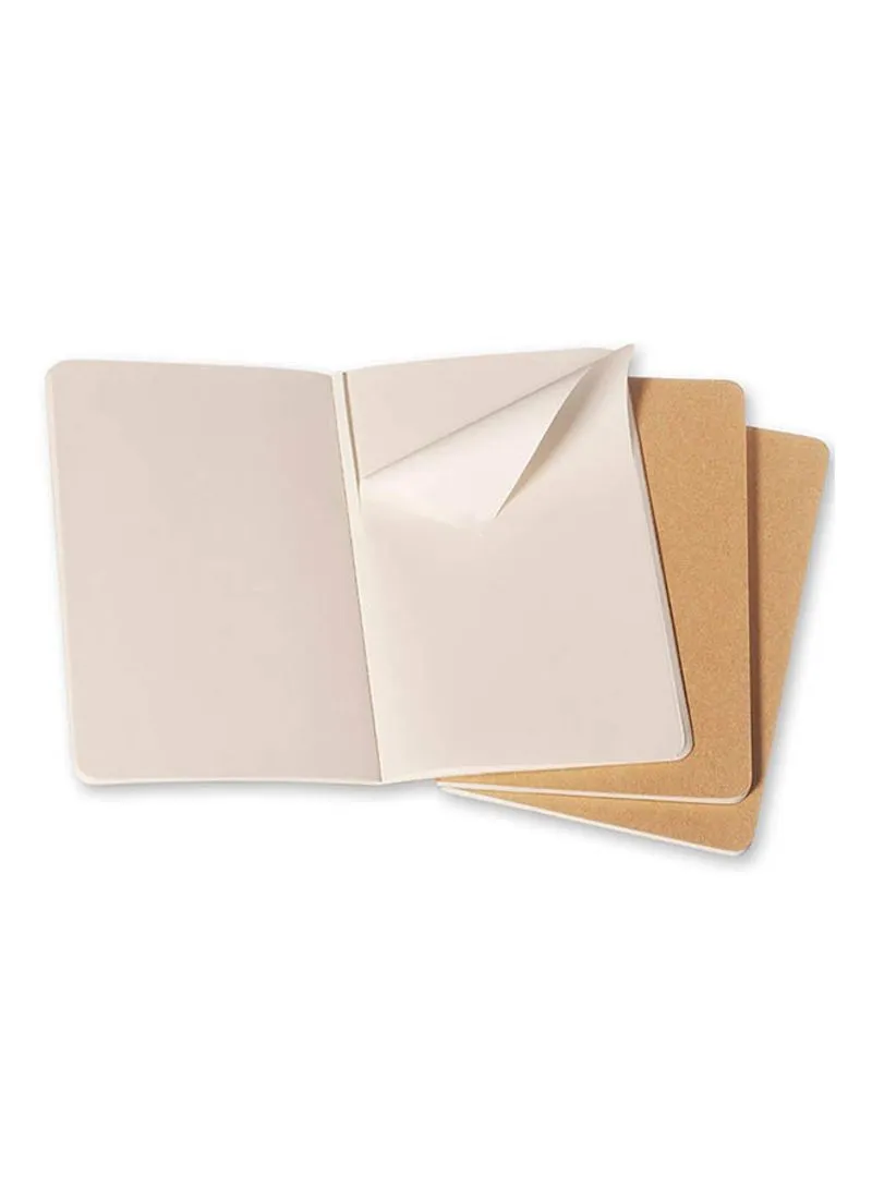 Moleskine Cashier Plain Extra Large Size Set of 3 kraft Brown