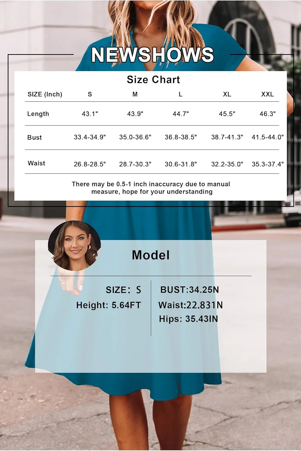 Newshows Women Button Down Tailored Fitted Shift Dress Free Wrinkle Wear to Work Business Casual Outfits Midi Office Clothes