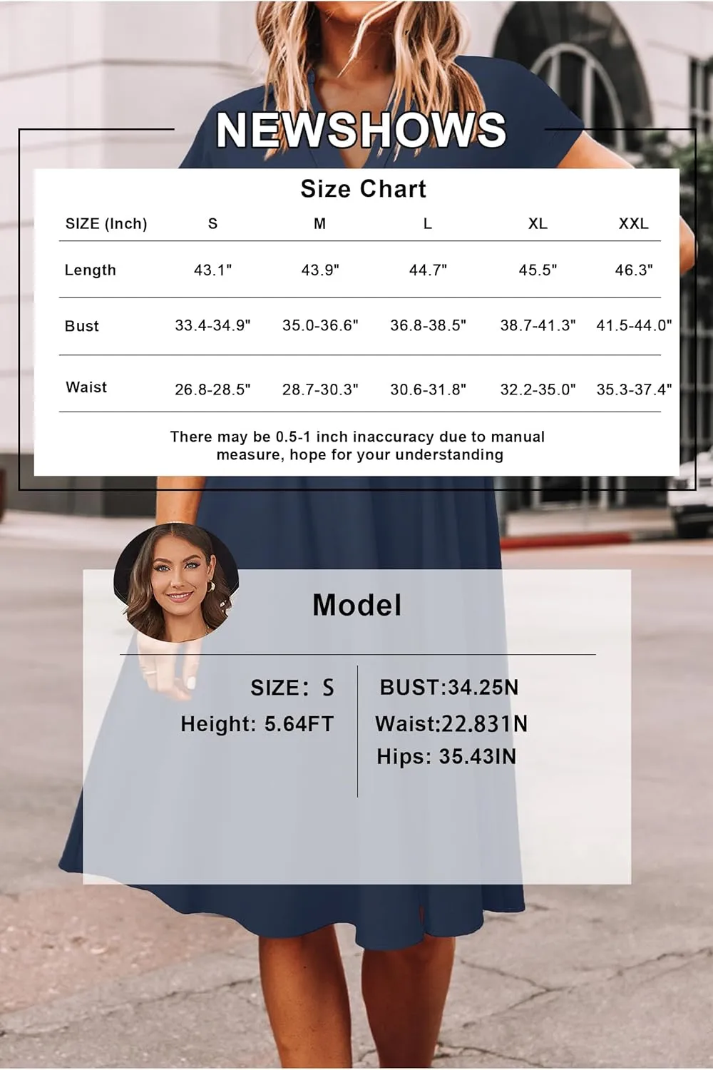 Newshows Women Button Down Tailored Fitted Shift Dress Free Wrinkle Wear to Work Business Casual Outfits Midi Office Clothes