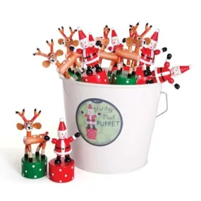 Santa and Reindeer Push Puppets