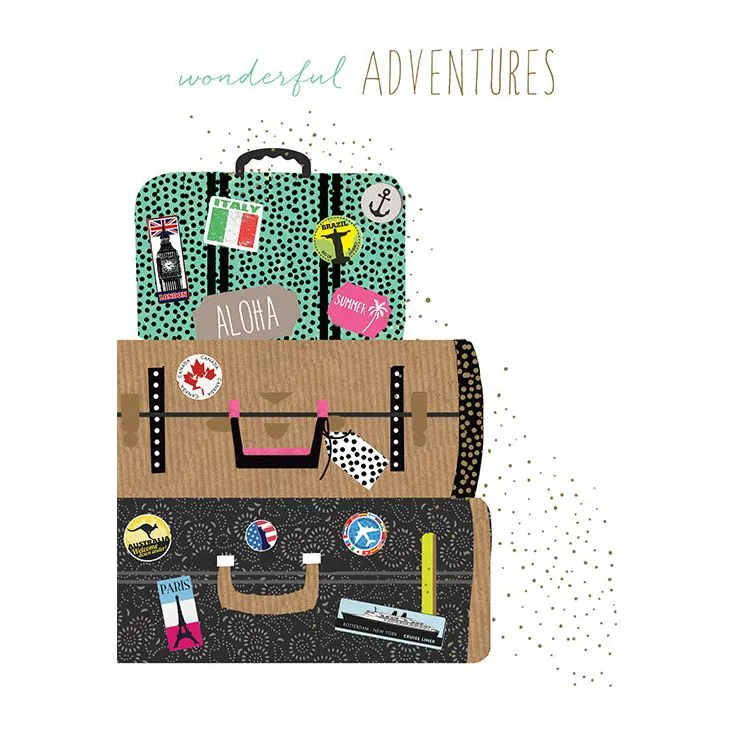 Suitcases Retirement Card Sara Miller