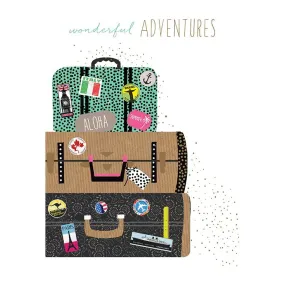 Suitcases Retirement Card Sara Miller