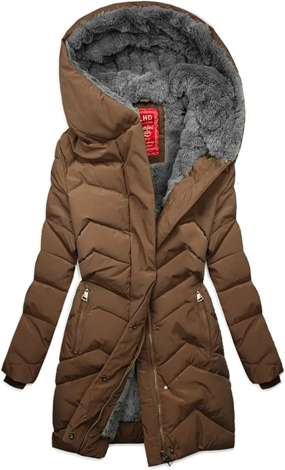 Women's Autumn And Winter Padded Jacket Hooded Warm And Padded Jacket Long Coat for 2024 Women Warm