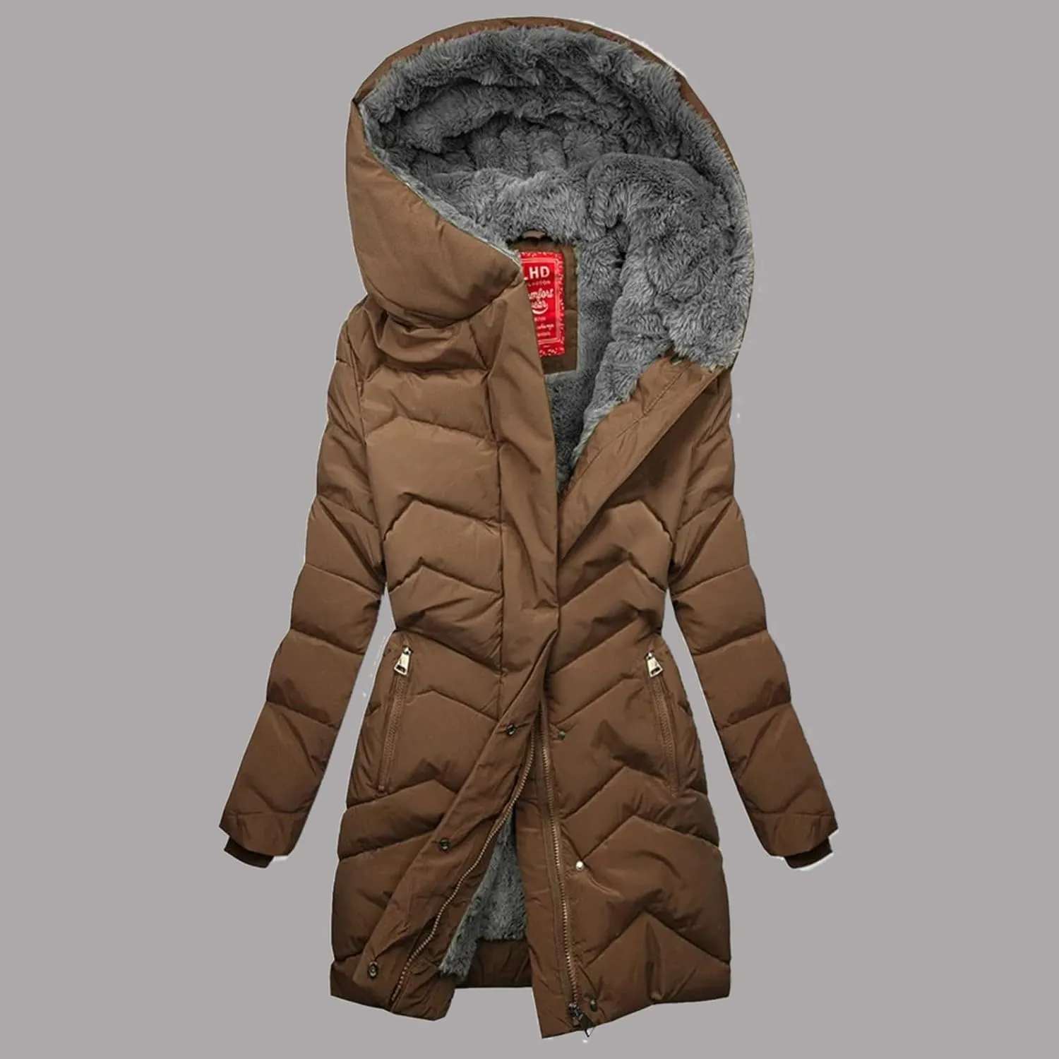 Women's Autumn And Winter Padded Jacket Hooded Warm And Padded Jacket Long Coat for 2024 Women Warm